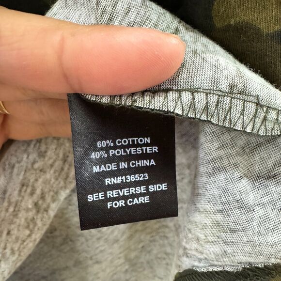 Camo Short Sleeve Hoodie Womens Medium Brooklyn‎ Cloth Green Pullover Streetwear - Picture 7 of 13